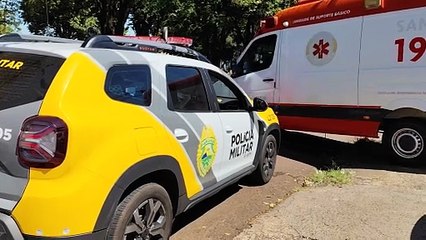 Mulher em surto é contida pela PM e socorrida pelo Samu em Cascavel