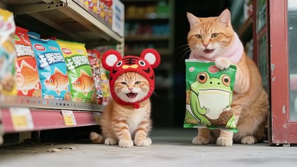🛁🐸 Tiger-Hat Kitten’s Bubble Bath Buddy — A Bow-Tie Frog Joins the Fun! 😹