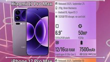 Huawei Mate 70 Air vs Xiaomi 17 Pro Max vs iPhone 17 Pro Max