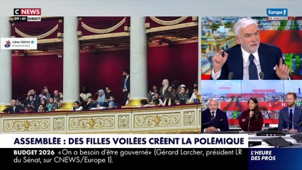 Pascal Praud révèle que Paul Melun et Nathan Devers, nouveaux chroniqueurs sur France Info, ont été convoqués par la CGT pour avoir reçu Michel Onfray: "Ils n"ont pas le droit d'inviter des gens de droite sur France Info!"