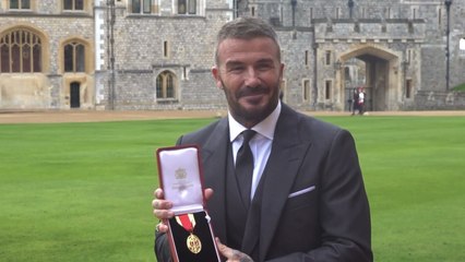 David Beckham shares pride after receiving knighthood from King
