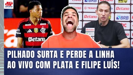MEU DEUS! Pilhado PERDE A LINHA AO VIVO e ESCULACHA Plata e Filipe Luís após São Paulo x Flamengo!