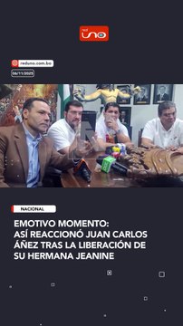 Emotivo momento: así reaccionó Juan Carlos Áñez tras la liberación de su hermana Jeanine