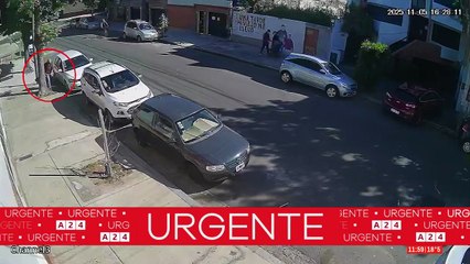 Imágenes reveladoras: así fue brutal ataque de un vecino a una chica por su mal estacionamiento
