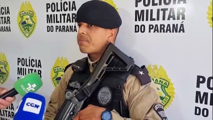 Na frente da PM, ladrão atrapalhado abre áudio de Whats onde comentava sobre plano de roubo a carga