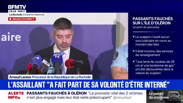 Personnes percutées à Oléron: “Le Parquet national antiterroriste a considéré qu’il n’avait pas inscrit son action dans une dimension djihadiste”, détaille le procureur de la République de La Rochelle