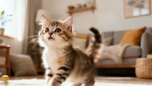 Unbelievable Leap! Surprised Kitten’s Cutest Reaction