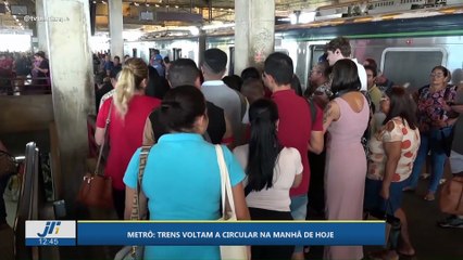 Metrô: trens voltam a circular na manhã de hoje.