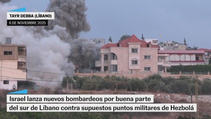Israel bombardea el sur de Líbano contra supuestos puntos militares de Hezbolá