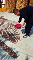 Portrait with corn kernels