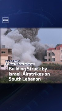 Building Struck by Israeli Airstrikes on South Lebanon