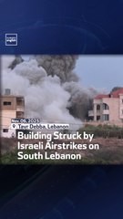 Building Struck by Israeli Airstrikes on South Lebanon