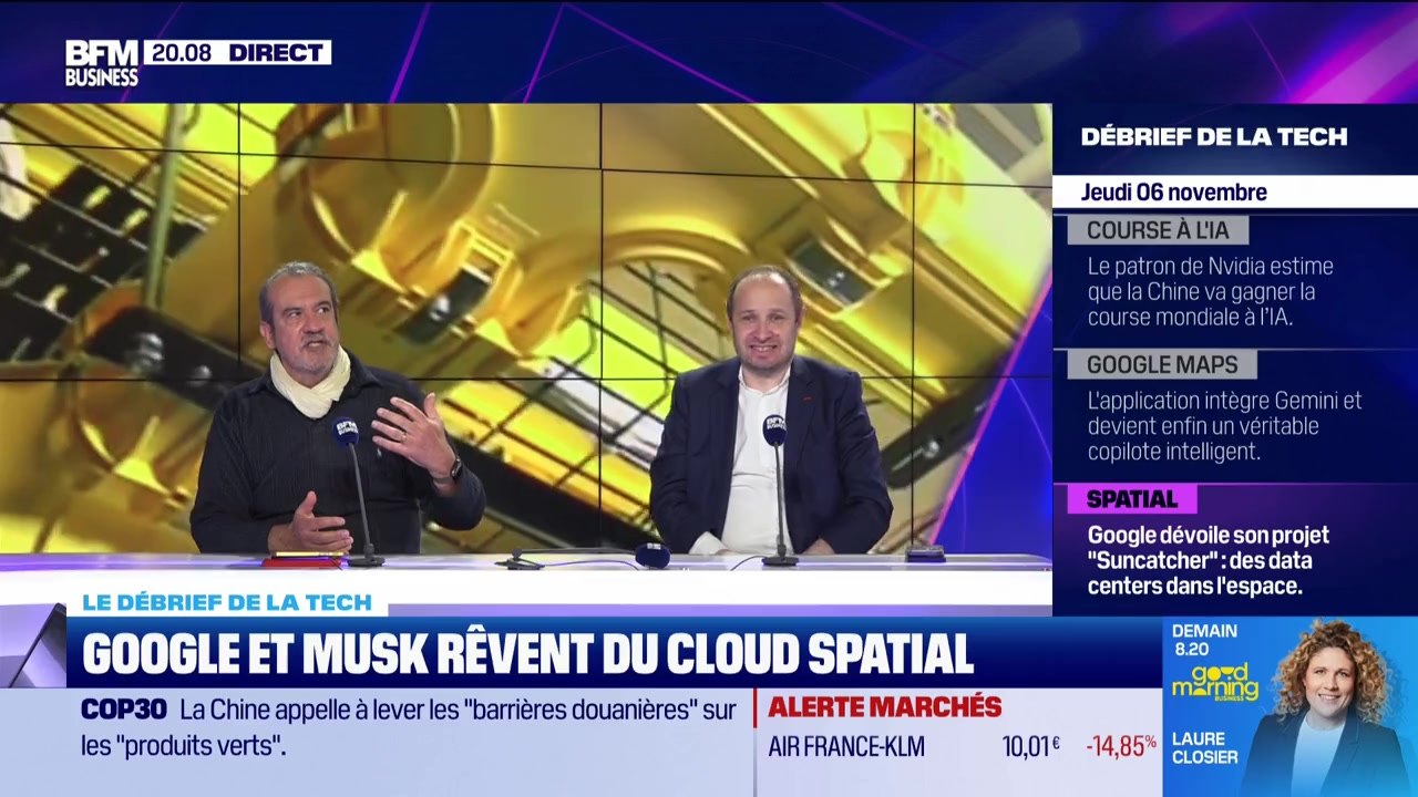 Google et Musk rêvent du cloud spatial - 06/11