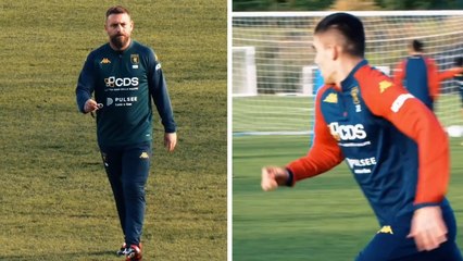 Johan Vásquez y su primer entrenamiento bajo el mando de Daniele de Rossi tras ser nombrado DT del Genoa
