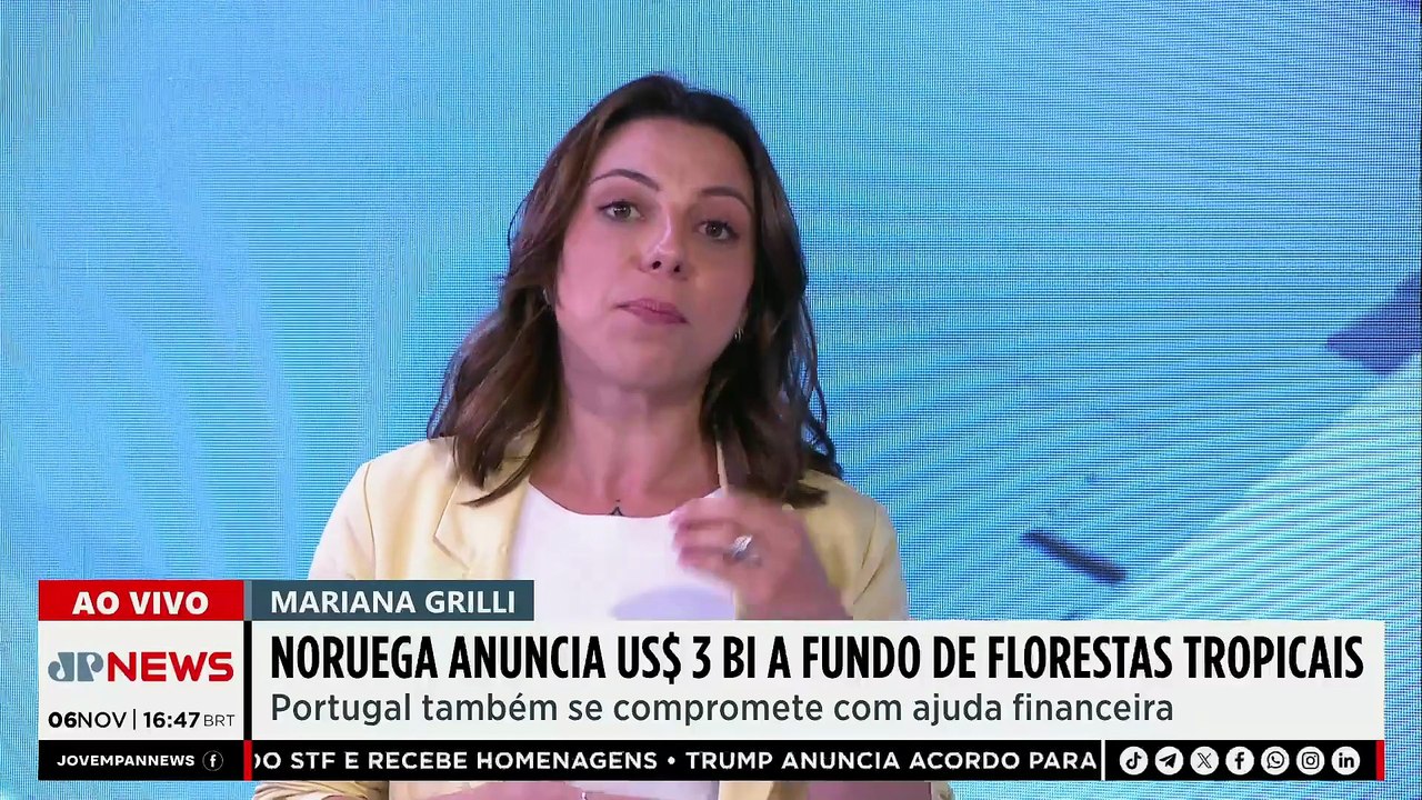 COP30: Noruega anuncia US$ 3 bilhões a fundo de florestas tropicais; Mariana Grilli comenta