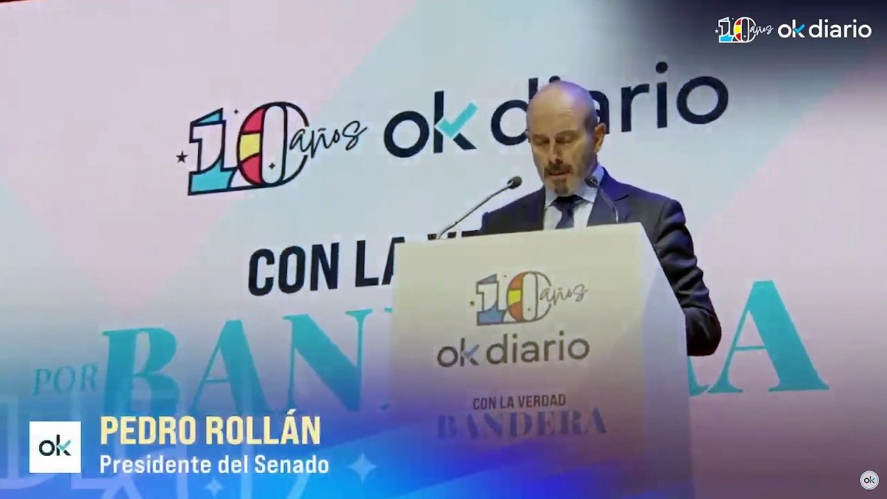 Pedro Rollán en el X Aniversario de OKDIARIO: "Defender la libertad de prensa es defender la democracia"