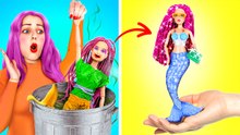 😍 DIY Mermaid Glow Up 💅 Cool and Easy Makeover Ideas 🌊