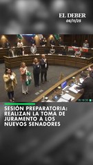 Sesión preparatoria: Realizan la toma de juramento a los  nuevos senadores