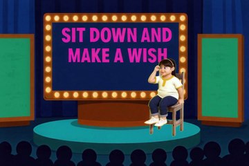 Penny Sits Down In A Chair On A Game Show