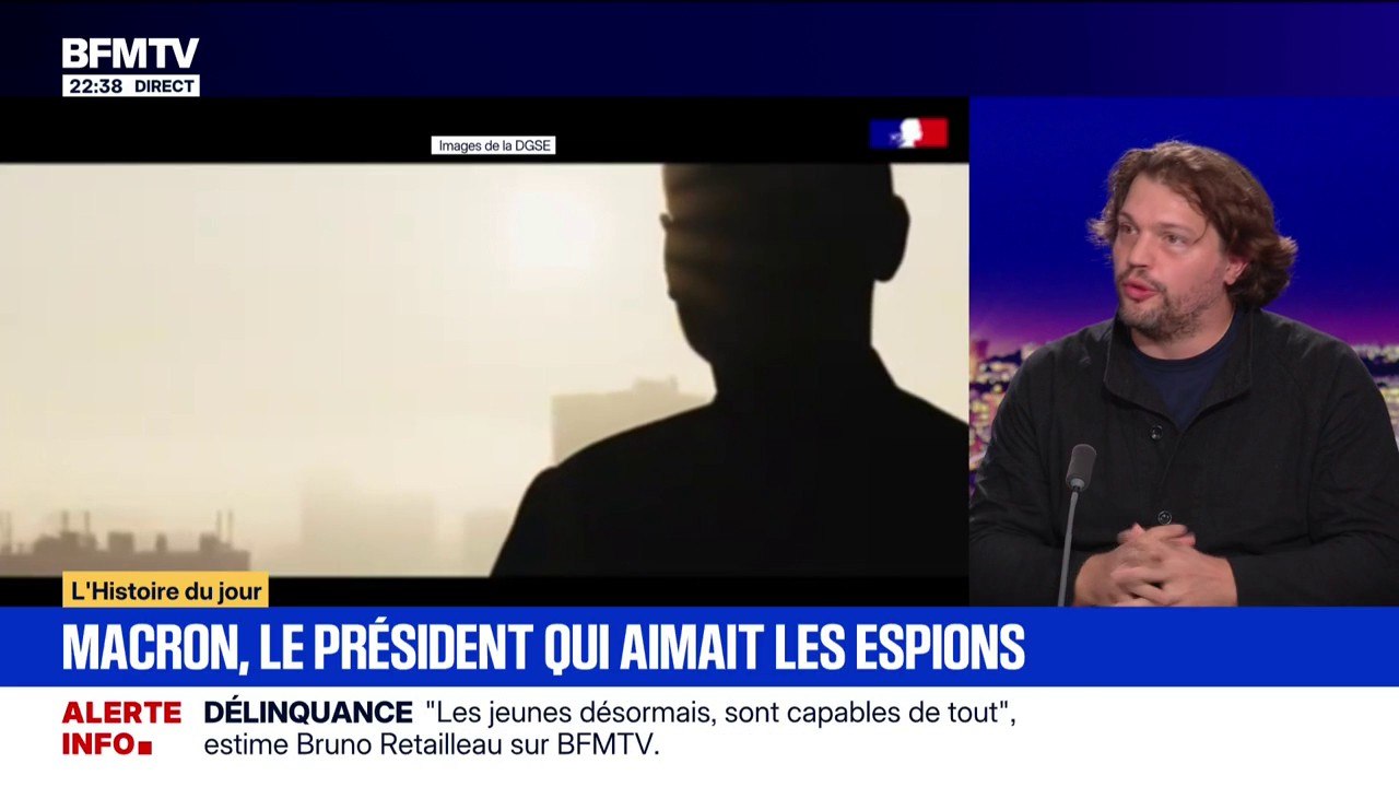 Emmanuel Macron passionné des espions? "Tous les jours, à 19h, il est nourri de tous les sujets à enjeux", assure Pierre Gastineau, co-auteur de "Les espions du Président"