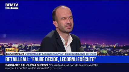 Pour Manuel Bompard, coordinateur de LFI, "Sébastien Lecornu décide, Olivier Faure s'exécute"