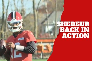 Shedeur Sanders returns to Browns practice as he battles back injury