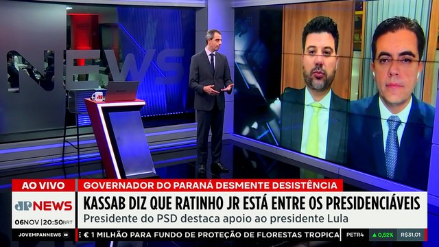 Kassab diz que Ratinho Jr está entre os presidenciáveis de 2026