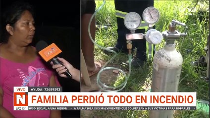 FAMILIA PERDIÓ TODO EN UN INCENDIO