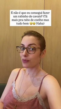 Fabiana Justus comemora crescimento do cabelo após tratamento do câncer: 'Consegui'