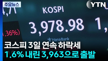 하락 출발 코스피, 4000선 탈환 시도...코스닥 하락 / YTN