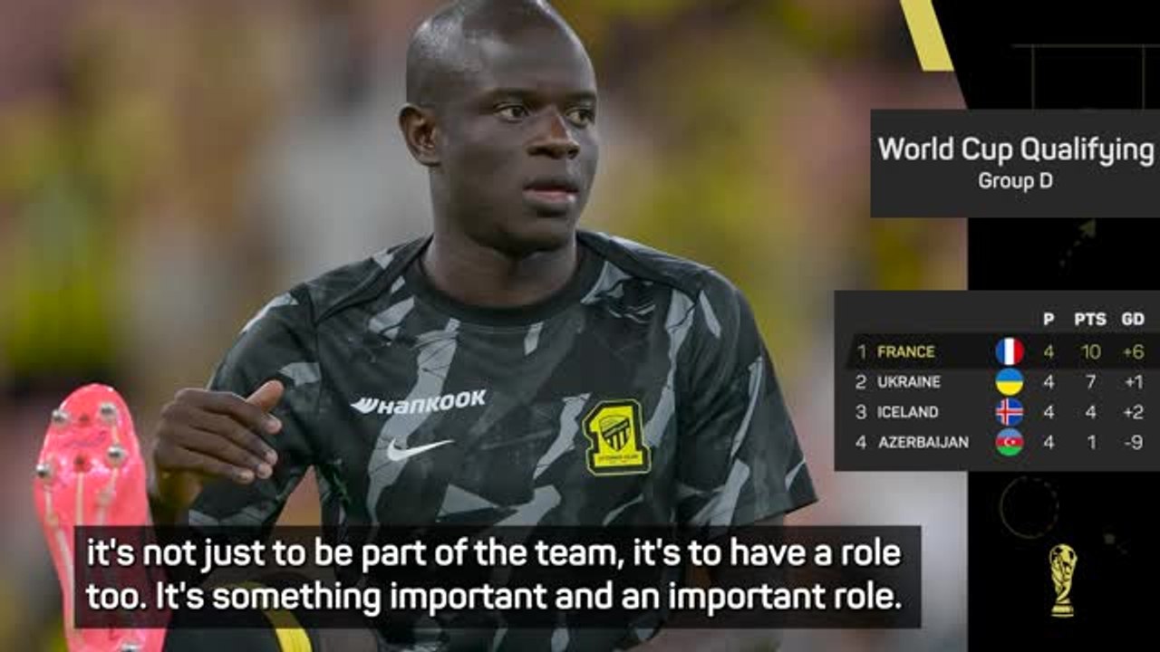 Kante still has a role to play for France - Deschamps