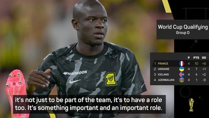 Kante still has a role to play for France - Deschamps