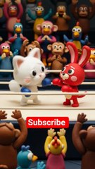 cat and rabbit boxing competition #cat #rabbit #shorts