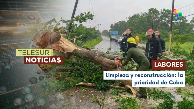 Cubanos en labores de recuperación tras paso del huracán