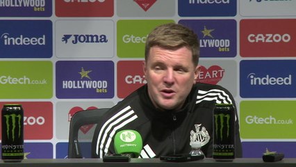 Newcastle manager Eddie Howe reflects on their 3-1 loss at Brentford.