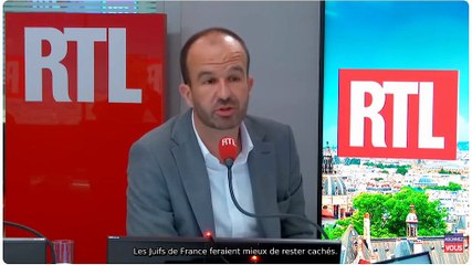Manuel Bompard LFI propos antisémite rtl 09/11/25
