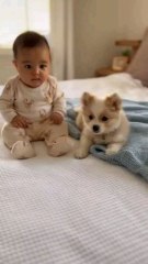 Baby & Puppy Same Voice Challenge 😂🐶 | Cutest Duo Ever!”