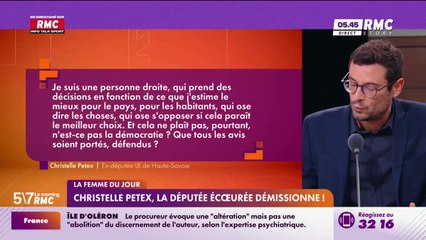 Le Portrait d'Antoine Salva : Christelle Petex, la députée écoeurée démissionne ! - 07/11