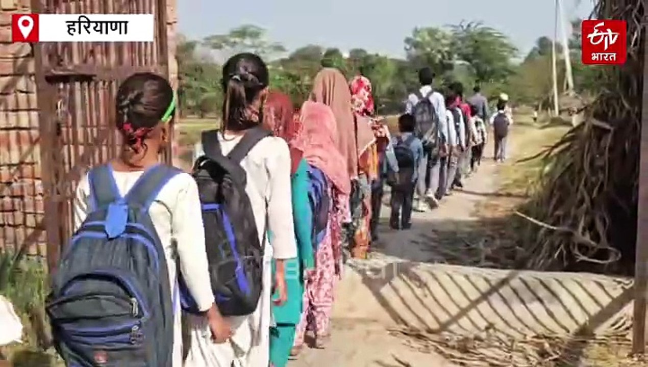 नूंह के फलेंडी स्कूल में बच्चों के लिए संघर्ष भरा रास्ता, शिक्षा की राह में नहर और खेत बन रही बाधा