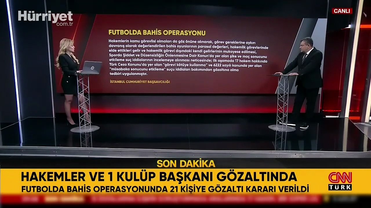 Futbolda bahis operasyonu: 17 hakem ve 1 Süper Lig kulübü başkanı gözaltına alındı