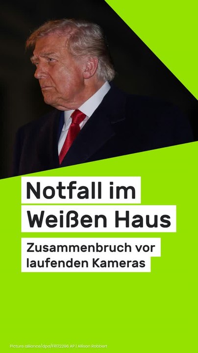 No Glomex Notfall im Weißen Haus: Zusammenbruch vor laufenden Kameras - Trump-Pressekonferenz abgebrochen
