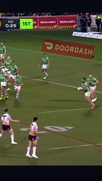 Reece Walsh gets lifted! Brisbane Broncos vs Canberra Raiders #2023 #big #hit #broncos #raiders