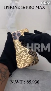 I Phone 16 Pro Max back Gold Cover 2025.#gold #stylish #antique #jewellery #goldjewellery #diamond #backcover