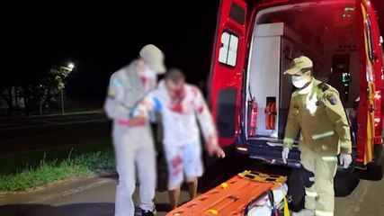 Homem fica ferido após ser agredido na marginal da BR-277