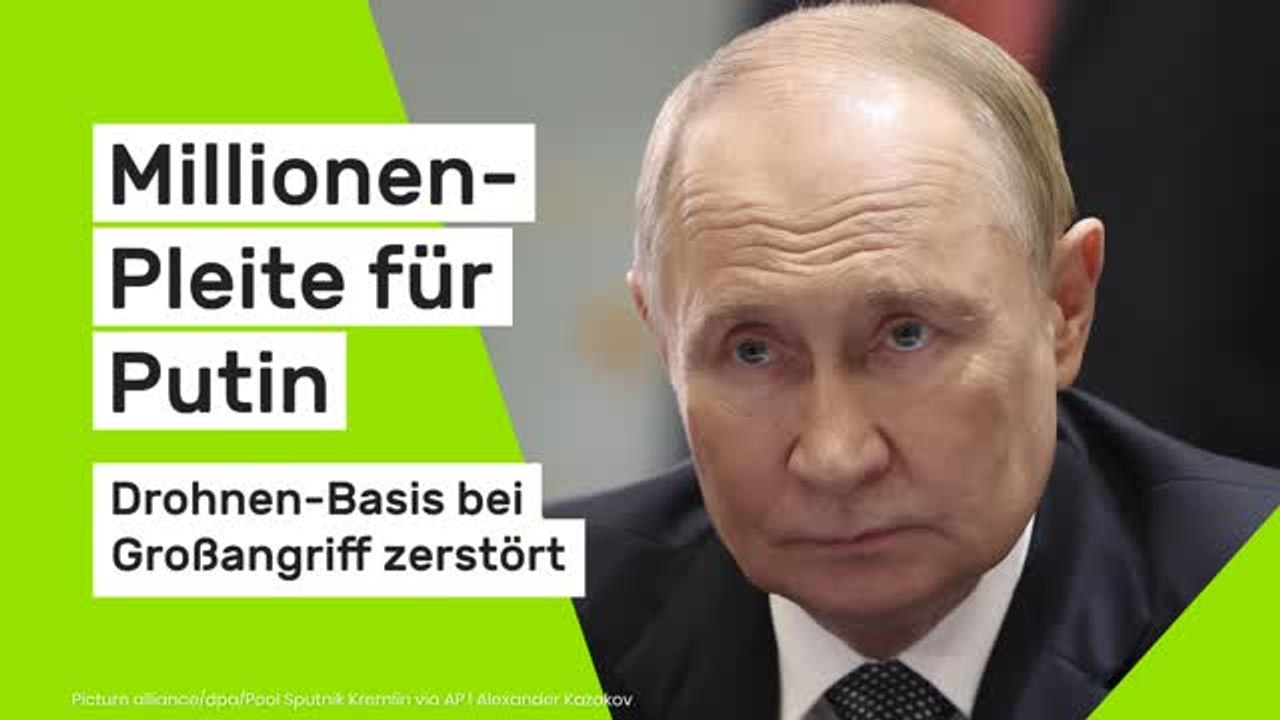 Ukraine-Krieg aktuell: Millionen-Pleite für Putin - Drohnen-Basis bei Großangriff zerstört