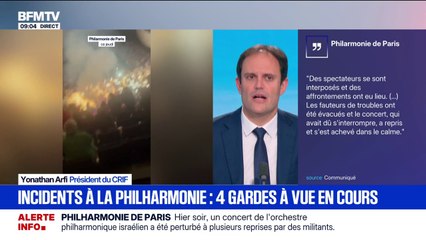 Concert d'un orchestre israélien perturbé: "Si on accepte ces interruptions, je crois que c'est notre démocratie qui s'affaiblit", réagit le président du Crif