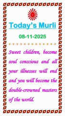 🇲🇰 Today’s Murli 8 November 2025 English| Today Murli in Male Voice |BRAHMA KUMARIS Murli in English