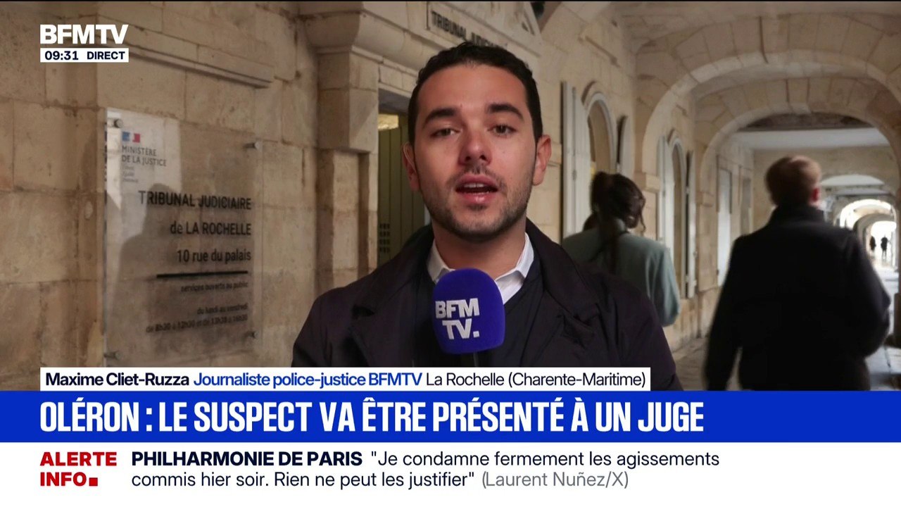 Oléron: fin de garde à vue pour le suspect de l'attaque, qui va être présenté à un juge d'instruction en vue de sa mise en examen