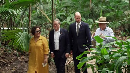 Prince William and Starmer visit rainforest museum