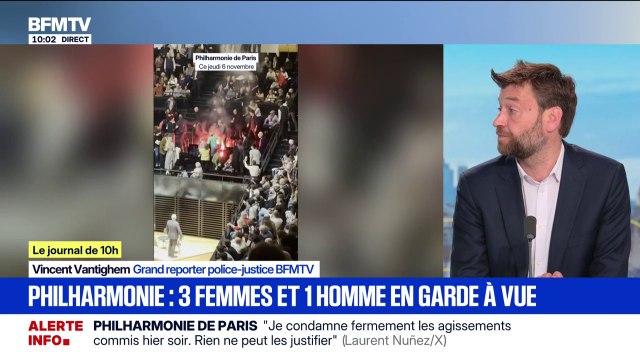 Concert d'un orchestre israélien perturbé: trois femmes et un homme en garde à vue